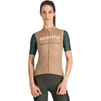 Sportful Supergiara Logo 2 Short Sleeve Jersey Beige,Marron XS Femme