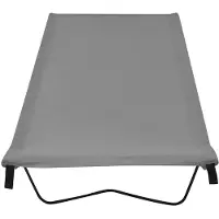 vidaXL Lit de camping 180x60x19 cm tissu Oxford et acier gris