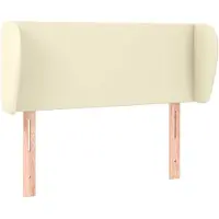 vidaXL Tête de lit avec oreilles Crème 103x23x78/88 cm Similicuir