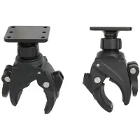 Brodit Support de tube pour tubes de 12 à 44 mm de diamètre, fixation avec fonction de serrage rapide, Support pour smartphone, Noir