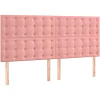 vidaXL Têtes de lit 4 pcs. Rose 80x5x78/88 cm velours