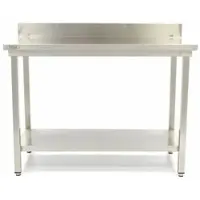 Maxima - Table Gastro en acier inoxydable - 200 x 70 cm - Hauteur réglable - avec Backsplash