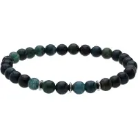Lucardi Bracelet vert / jade / vert foncé / argent
