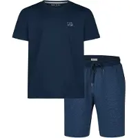 Phil&Co. Pyjama court 'Essential' bleu foncé
