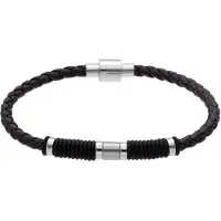 Lucardi Bracelet 'Statement' noir / argent