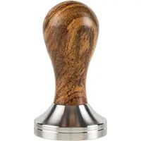 Sorso Tasseur Barista, acier inoxydable, avec manche en bois, 51 mm – marron