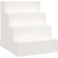 vidaXL Escalier pour animaux domestiques Blanc 40x49x47 cm Pin massif