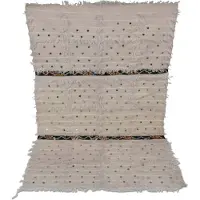 Safaary Couvre-lit marocain Handira Couverture Beige 155 x 95cm
