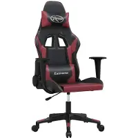 vidaXL Chaise de jeu noir et bordeaux similicuir