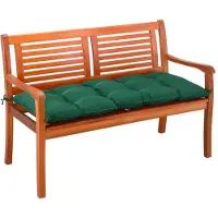 Detex Coussin pour banc de jardin vert 110x50x8cm