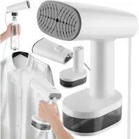 TecTake Défroisseur vapeur avec 4 modes et adaptateur pour bouteille, 370 ml, 1640 W - blanc