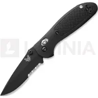 Benchmade Couteau pliant Mini Griptilian, téton, noir, lame à dents