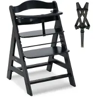 Hauck Chaise en bois Alpha+, noire