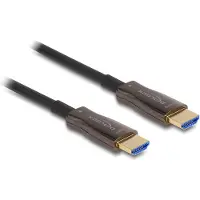 DeLOCK Câble optique HDMI actif avec armure métallique 8K 6 (20 m), Câble vidéo, Noir