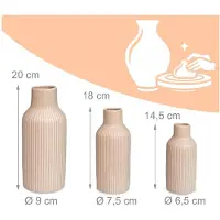 Relaxdays Ensemble de vases (3x)