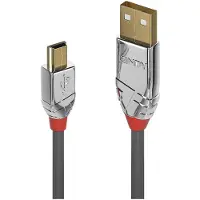 Lindy 36634 câble USB USB 2.0 5 m USB A Mini-USB B Gris