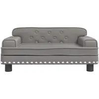vidaXL Lit pour chien Gris 70x45x30 cm Similicuir
