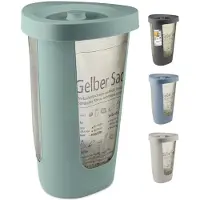 Rotho Fabu afvalzakkenhouder 50L met deksel - groen (1038005092PCWS), Poubelle, Vert