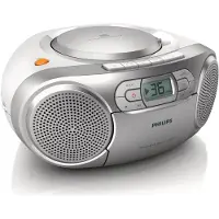 Philips Az127/12 With Dynamic Bass Boost Radio Argenté One Size / EU Plug 220V