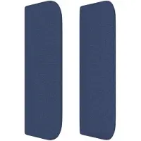 vidaXL Tête de lit avec oreilles bleu 183x16x78/88 cm Tissu