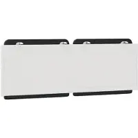 vidaXL Coussin de tête de lit "Zadar" noir et blanc 120 cm similicuir