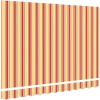 vidaXL , tissu de remplacement pour stores, jaune et orange, 330 x 195 cm, polyester