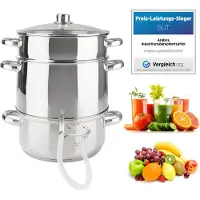 Arebos Centrifugeuse à vapeur, 15 L, Cuiseur à vapeur, acier inoxydable, convient à tous les types de cuisinières, y compris à induction, Ø 26cm