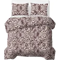 Royal Textile Couverture "Sleeptime Lazy" rouge/marron, dimensions 240 x 200 cm, avec housses de coussin