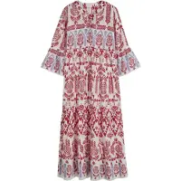 Bonprix Robe bleu ciel / rouge vif / blanc
