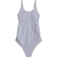 Bonprix Maillot de bain bleu foncé / rouge / blanc