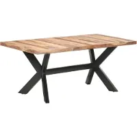 vidaXL Table de salle à manger "Holler" en bois massif, aspect palissandre. Dimensions (L/L/H) 180x90x75 cm