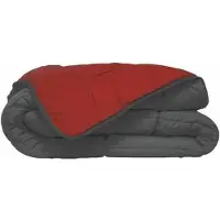Poyet Motte HUDSON Couette légère en microfibre 200 g / m² 240 x 260 cm Gris & Rouge