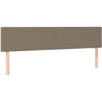 vidaXL Têtes de lit 2 pcs. Taupe 100x5x78/88 cm Tissu