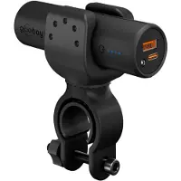 Goobay 60656 Banque d'énergie Outdoor Bike 5.000 mAh, noir, 0.3 m - 18 W, banque d'énergie compacte à tige avec Power Delivery et Quick Charge pour le mode de charge rapide