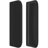 vidaXL Tête de lit avec oreilles Noir 183x16x78/88 cm Similicuir
