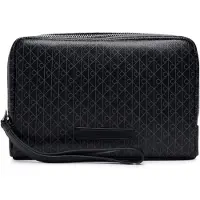 Calvin Klein Trousses de toilette 'Coated Emblem Print Bracelet Strap' gris / noir