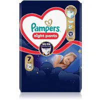 Pampers Night Pants Size 7 culottes de protection jetables pour la nuit 15+ kg 17 pcs