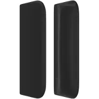 vidaXL Tête de lit avec oreilles Noir 83x16x78/88 cm Similicuir