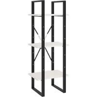 vidaXL Bibliothèque à 3 niveaux Blanc 40x30x105 cm Bois de pin massif