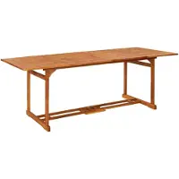 vidaXL Table de jardin à manger 220x90x75 cm en bois massif d'acacia