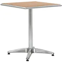 vidaXL Table de jardin argentée 60x60x70 cm aluminium et WPC