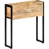 vidaXL Jardinière 60x20x68 cm Bois de manguier brut