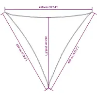 vidaXL Voile Parasol Tissu Oxford Triangulaire 4,5x4,5x4,5m Vert Foncé