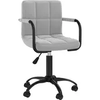 vidaXL Chaise de salle à manger Pivotante Gris clair Velours