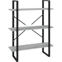 vidaXL Bibliothèque Sonoma gris 80x30x105 cm Bois d'ingénierie