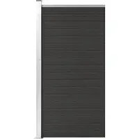 vidaXL Élément de clôture WPC 95x186 cm Noir