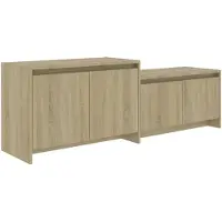 vidaXL Armoire TV Chêne Sonoma 146,5x35x50 cm Matériau dérivé du bois