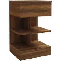 vidaXL Table de chevet Chêne marron 40x35x65 cm Bois d'ingénierie