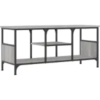 vidaXL Armoire TV Gris Sonoma 100x35x45 cm Bois composite & fer