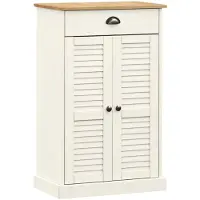 vidaXL Armoire à chaussures VIGO blanc 60x35x96 cm bois massif de pin
